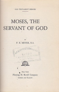 Moses, the servant of God