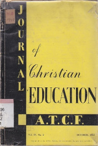 Journal of christian education vol IV No.2