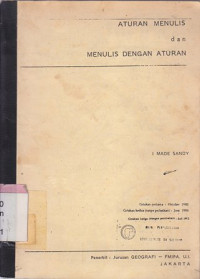 Aturan menulis dan menulis dengan aturan