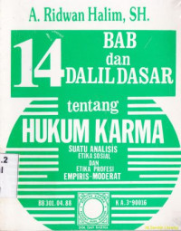 14 bab dan dalil dasar tentang hukum karma: suatu analisis etika sosial dan etika profesi empiris-moderat