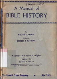 A manual of bible history