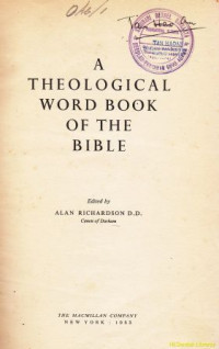 A Theological word book of the bible