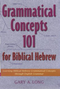 Grammatical concept 101 for biblical Hebrew : learning biblical hebrew grammatical concepts through english grammar