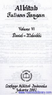 Alkitab tulisan tangan Daniel-Meleakhi [vol. 6]