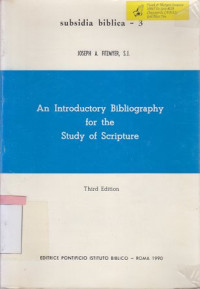 An introductory bibliography for the study of scripture