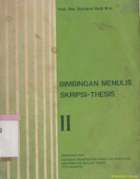 Bimbingan menulis skripsi thesis jil.1