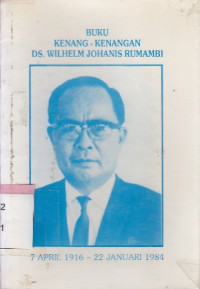 Buku kenang-kenangan Ds. Wilhelm Johanis Rumambi