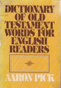 Dictionary of old testament words for english readers