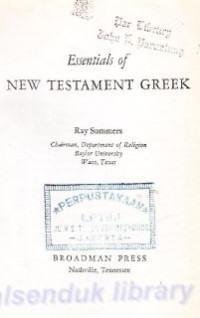 Essential of : new testament greek