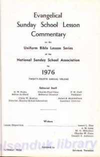 Evangelical sunday school lesson commentary : national sunday school association for 1967