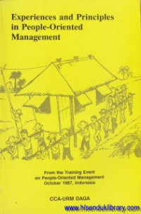 Experiences and Principles in People-oriented management : from the training event people-oriented management