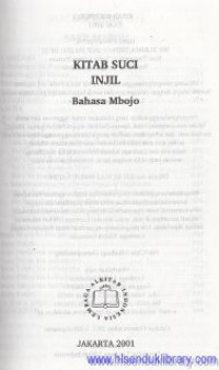 Kitab suci injil : bahasa Mbojo