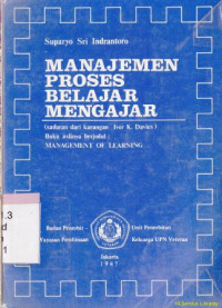 Manajemen proses belajar mengajar