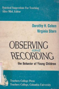 Observing and recording the behavior of young children