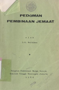 Pedoman pembinaan jemaat