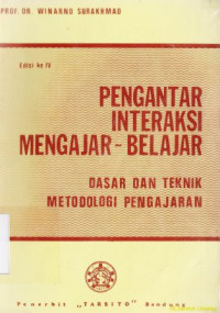 Pengantar interaksi mengajar-belajar