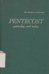 Pentecost yesterday and today