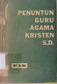 penuntun guru agama kristen sekolah dasar