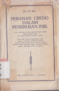 Peranan credo dalam penerusan injil