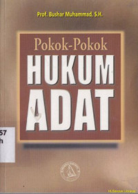 Pokok-pokok hukum adat