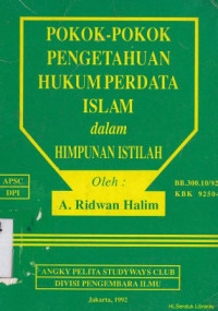 Pokok-pokok pengetahuan hukum perdata islam dalam himpunan istilah