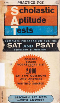 Scholastic aptitude test preparation guide