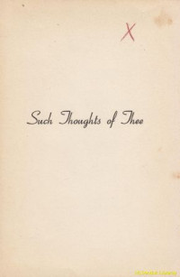 Such thoughts of thee and other poems