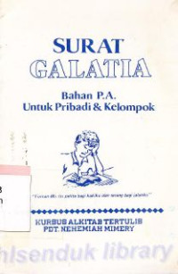 Surat Galatia Bahan PA Untuk Pribadi dan Kelompok