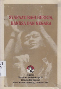 Syafaat bagi gereja, bangsa dan negara