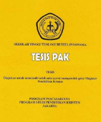 Penerapan Disiplin dan Kasih Sayang Dalam Proses Pembelajaran PAK Bagi ABK (Suatu Strategi Meningkat Konsentrasi Belajar PAK ABK di SD Patmos  Jakarta Barat