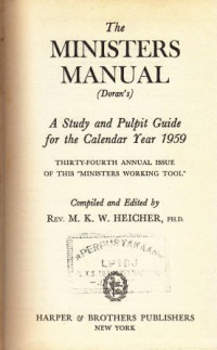 The ministers manual