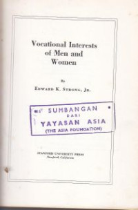 Vocational interest of men and woman