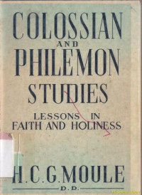 Colossian and philemon studies