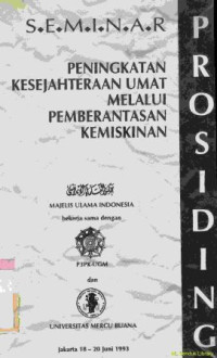 Peningkatan kesejahteraan umat melalui pemberantasan kemiskinan