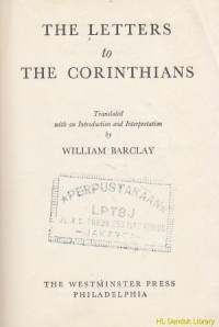 The letters to the corinthians